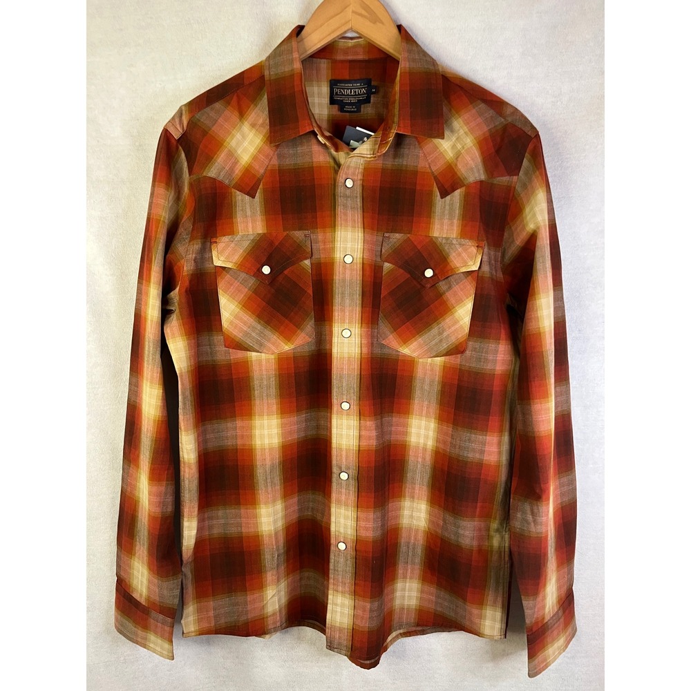 Pendleton Deadstock Frontier Shirt Men's Western Style Sz M RA1404-79720